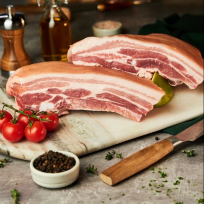 Pork Belly Strips Rind On - Free Range Pork Belly Strips Rind On - Free Range
