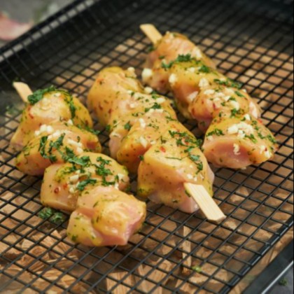 Garlic & Herb Chicken Skewers X 4 Garlic & Herb Chicken Skewers X 4